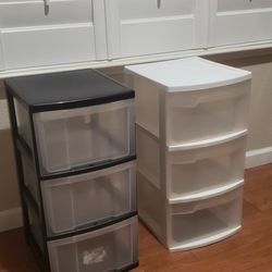 Sterlite 3 Drawers Plastic Utility Storage Carts