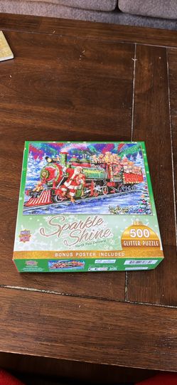 Sparkle Shine North Pole Delivery 500 piece glitter puzzle - Master Pieces