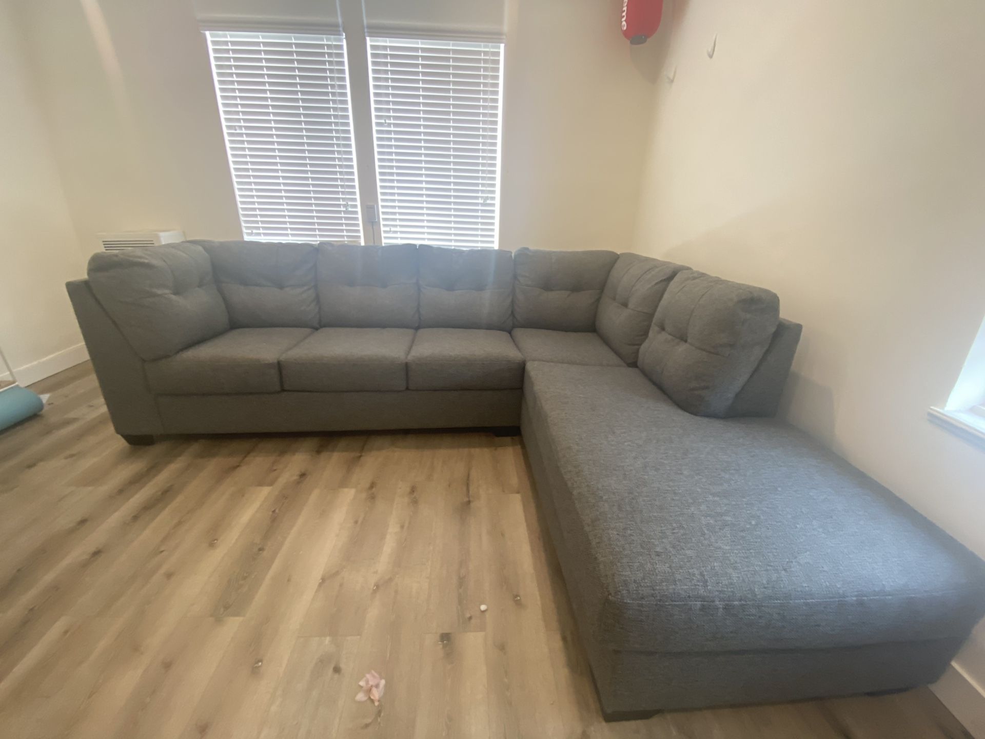 SLEEPER SECTIONAL WITH MATTRESS (LIKE NEW! USED ONLY FOR A MONTH)