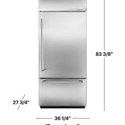 ❄️ NEW KitchenAid - 20.9 Cu. Ft. Bottom-Freezer Built-In Refrigerator - Stainless steel Model KBBR306ESS