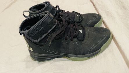 Mens Adidas Basketball Shoes Size 11.5 TechFit Dualthreat Hi Top STRAP Black