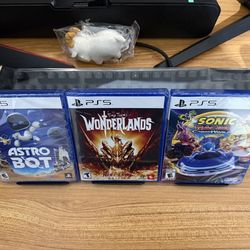 NEW SEALED Astro Bot + Sonic Racing Crossworlds + Tiny Tinas Wonderland for Playstation 5