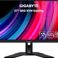 GIGABYTE - M27Q Advanced (US) - 32" SS IPS Gaming Monitor - QHD 2560x1440-180Hz - 1ms MPRT - AMD FreeSync - Type C KVM - HDMI, DP, Type C - Height Adj