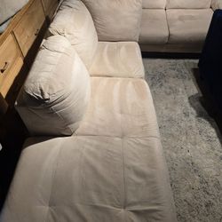 Cream sofa, 