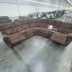 New Recliner Sectional Couch with 2 Consoles! Free Delivery 🚚! Free Assembly!