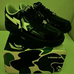 A Bathing Ape BAPE STA Black White Low Top Men