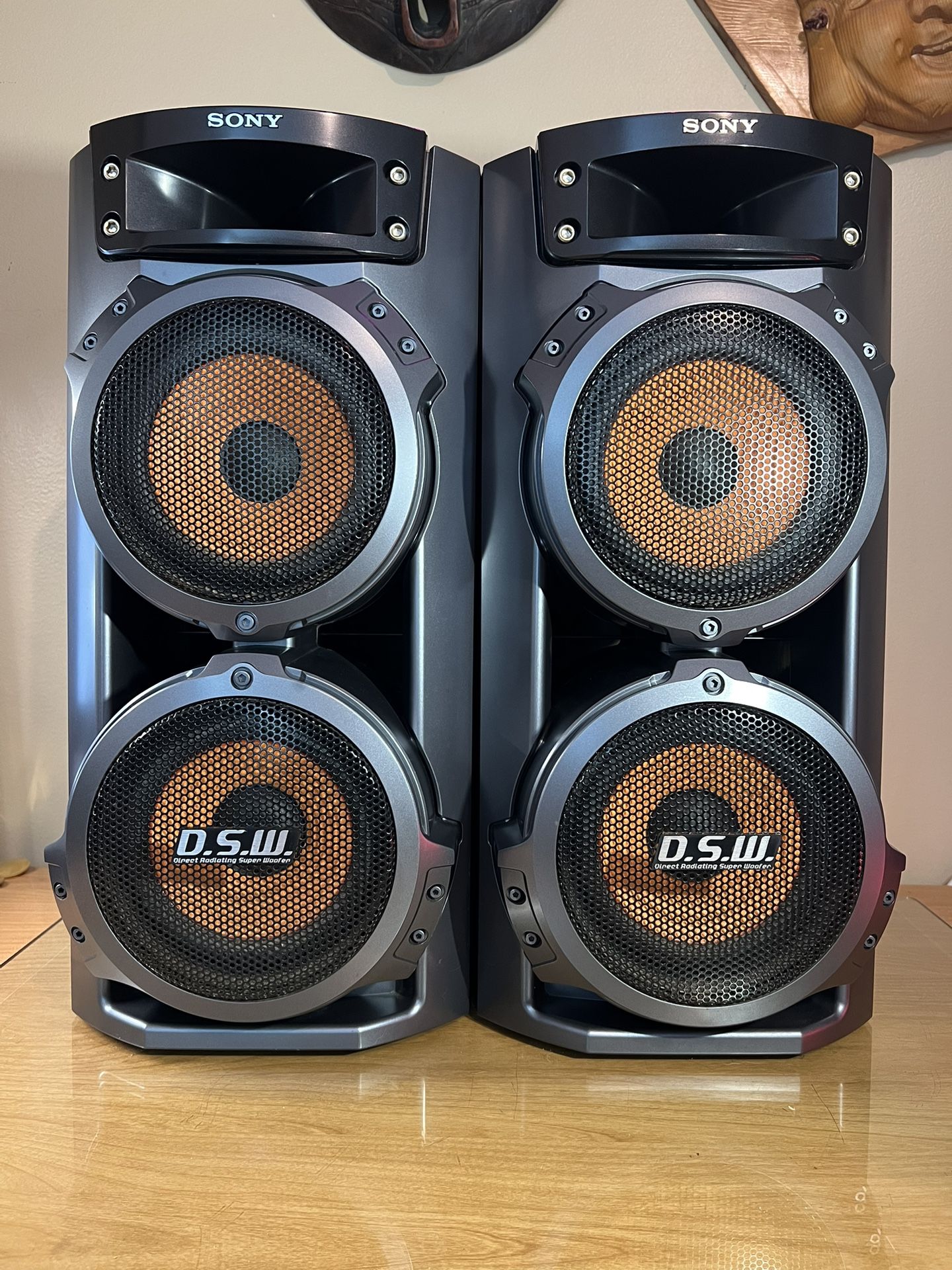 Sony SS-ZX66i 6Ω Speaker Pair D.S.W Woofers, Tested, Powerful Sound