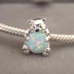 Polar Bear Opal Charm Beads Suitable for Women's Bracelet Accessories