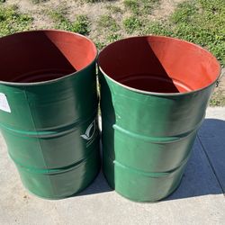Open Lids 55 Gallon Metal Drums $35each 