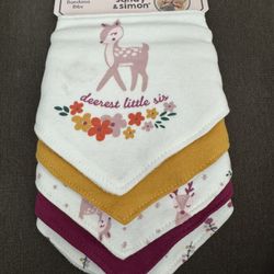 5 Pack Bandana bibs 