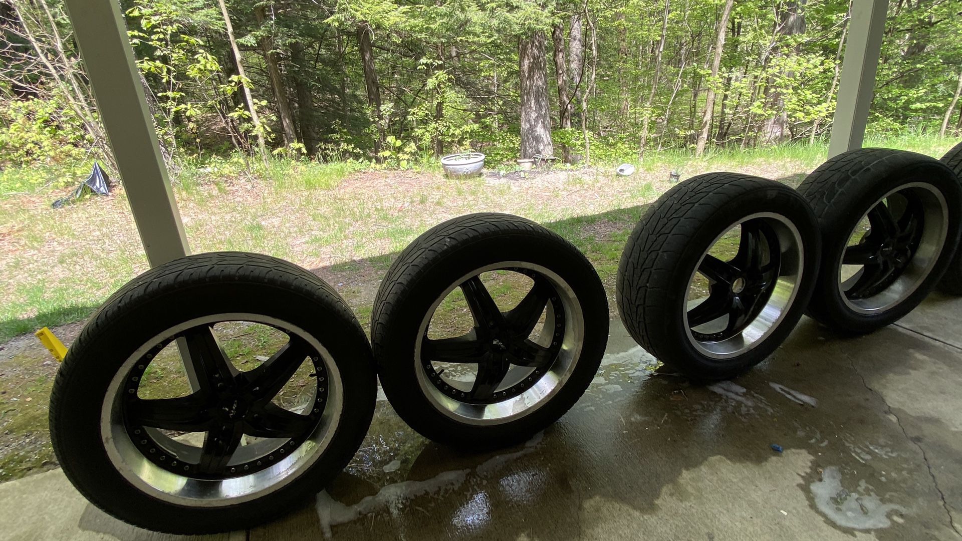 22 Rims with tires, good condition!!