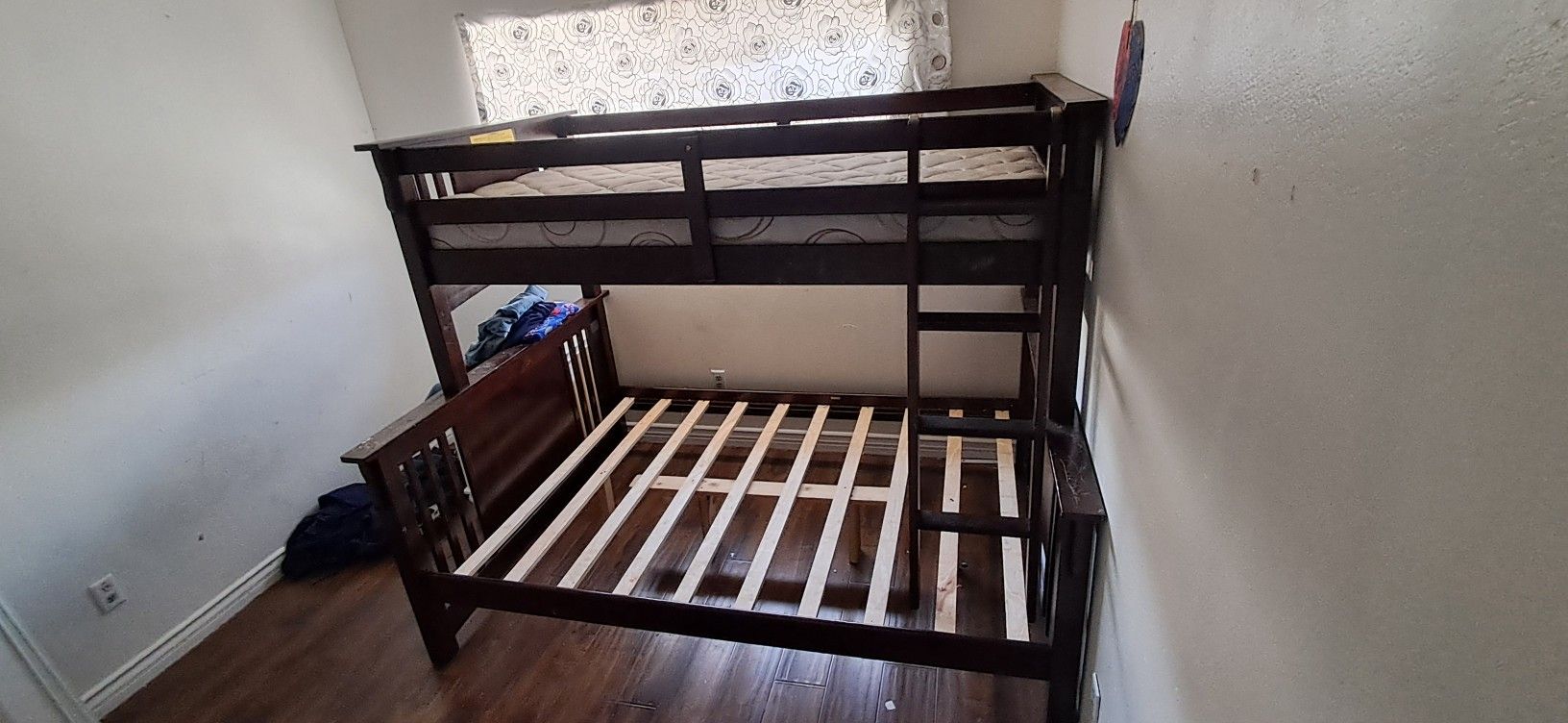Offset CherryOak bunk BEDS (200 Firm No Mattress) 