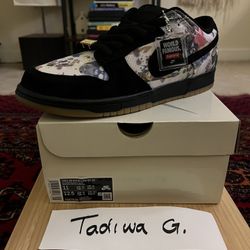 Nike SB X Supreme Dunk Low “Rammellzee” Size 11