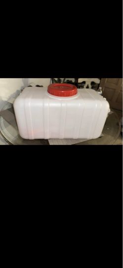 White plastic container with Red lid