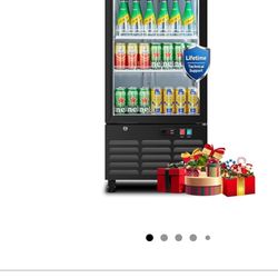 AAOBOSI Commercial Merchandiser Refrigerator,12.29 Cu.Ft Glass Door