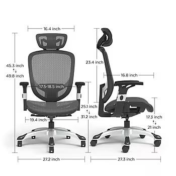 Comfortable & Ergonomic Mesh Swivel Task Chair