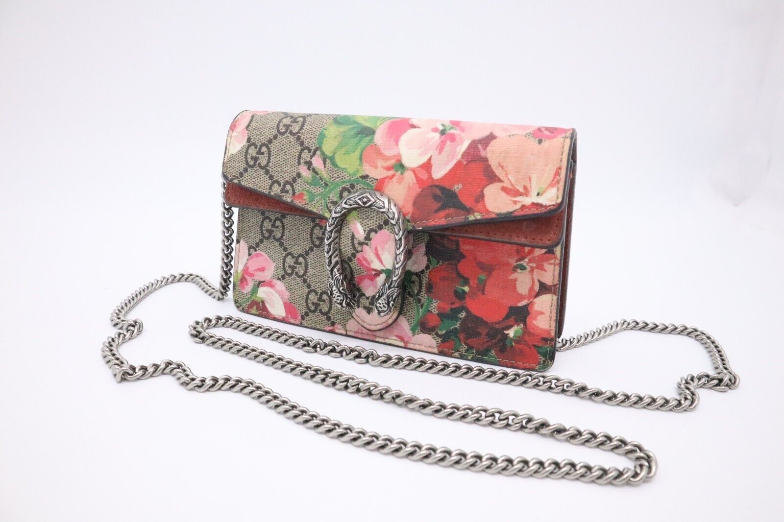 𝐆𝐆 𝐆𝐮𝐜𝐜𝐢 Coated Canvas Super Mini - Rose bloom