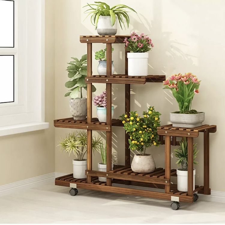 5 Tier Wooden Plant Stand Flower Stand Plant Display
