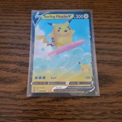 Pokémon Celebrations Surfing Pikachu V 