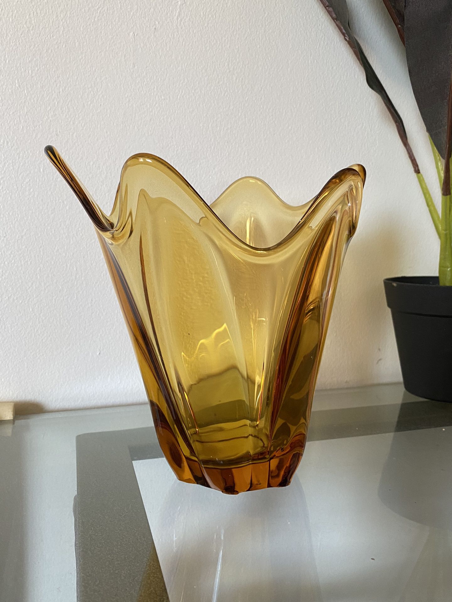 Vintage MCM Viking Glass Vase 