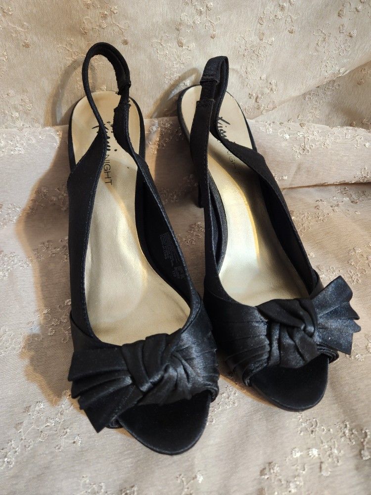 Satin Open Toe Sling Back Sandals 