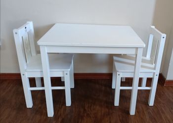 Ikea Wood Kids Table & Chairs