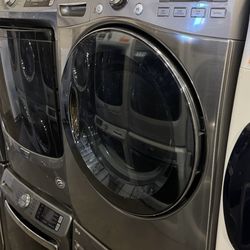 LG ULTRA CAPACITY WASHER & DRYER ELECTRIC SET WARRANTY ATTACHMENTS DELIVERY 