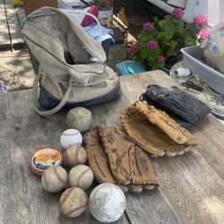 Base Balls And Mits