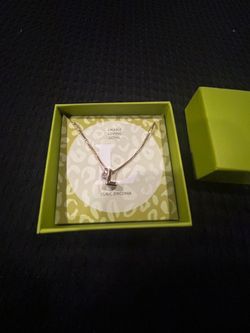Letter L Initial Necklace with Cubic Zirconia