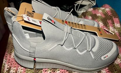 BRAND NEW Unos Gray Knit Running Shoes Mens 12.5-13.5 women 14-15 NEW WITH TAGS