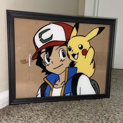 Glass Anime Painting Pokémon Custom Portraits Of Friends, Family, & Pets LOCATED IN COVINA 