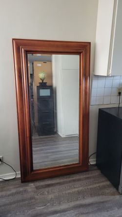 Large Pottery Barns Frame Beveled Glass Standing Dressing Hall
Mirror 65"