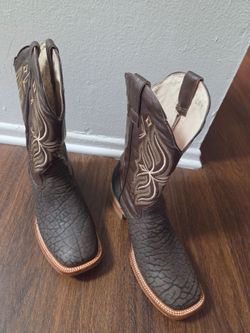 Brown Leather Western Cowboy Boots