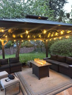 GAZEBO 12x12 DOUBLE METAL HARD TOP
