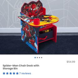New Spider-Man Kids Desk With Storage 