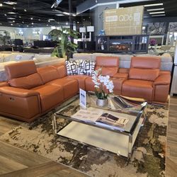 Large Square Glass Chrome Coffee Table 