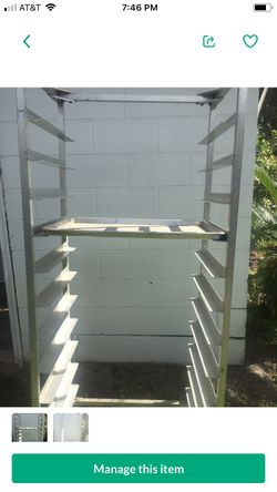 Kitchen Commercial Standing Shelf with 3 Sheet Pans