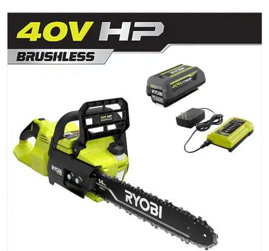 Ryobi 40v 14" HP Full Cordless Chainsaw