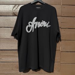 Amiri Black Script Logo T-Shirt