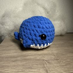 Handmade crochet of Bluey the Whale Plushie (Stress-Reliever Design)