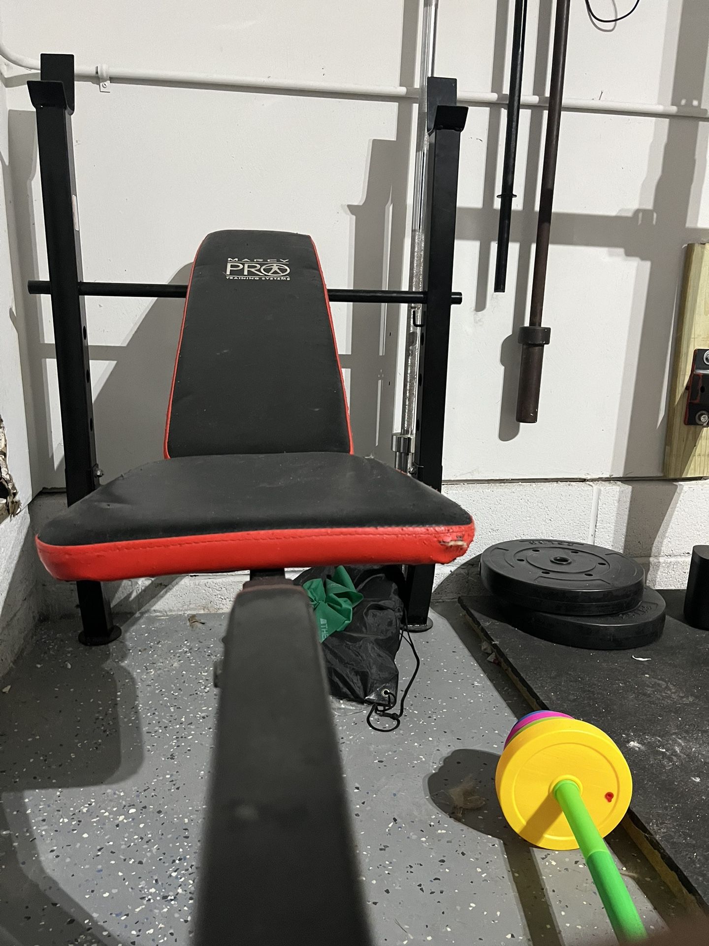 Weight Bench With Bar And Weights