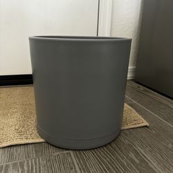 Large Grey Plastic Plant Pot 10 Inch 