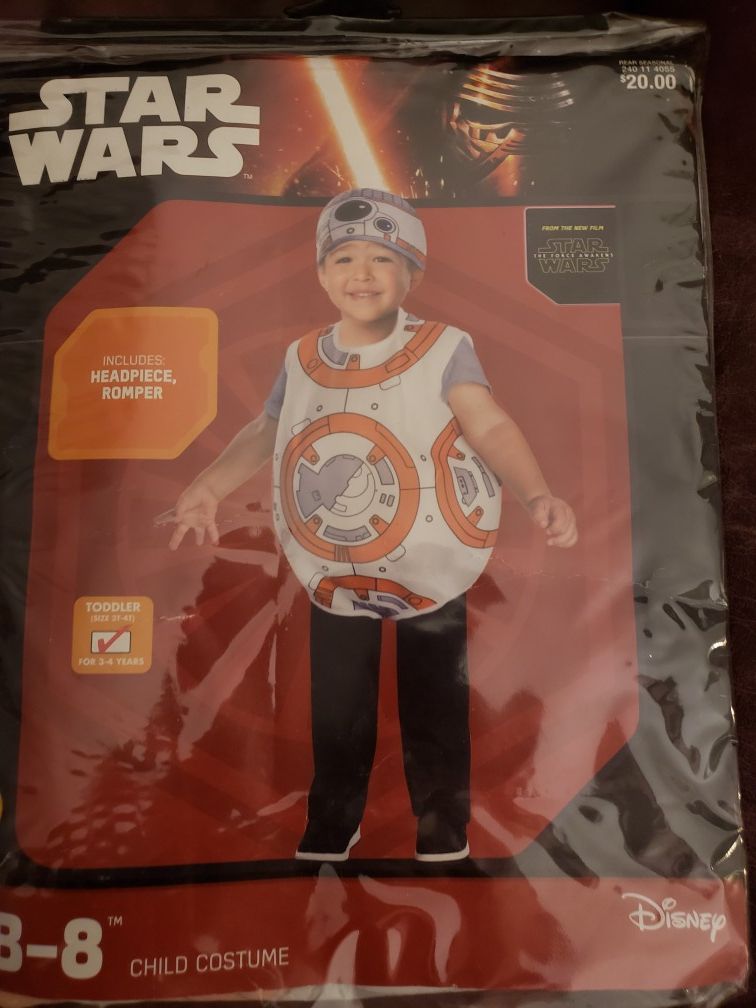 Bb8 Costume starwars size 3t-4t