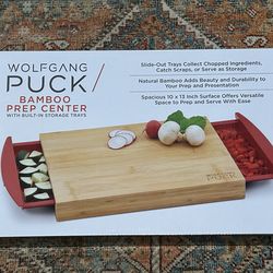 NEW WolfGang Puck Bamboo Prep Center