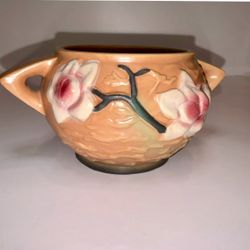 Vintage Roseville Vase Pottery Brown Jardinière Double Handle Pot 665-3