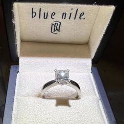 GIA Certified Natural Diamond Engagement Ring 