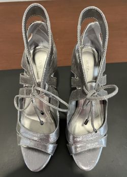 BCBG Silver Heels