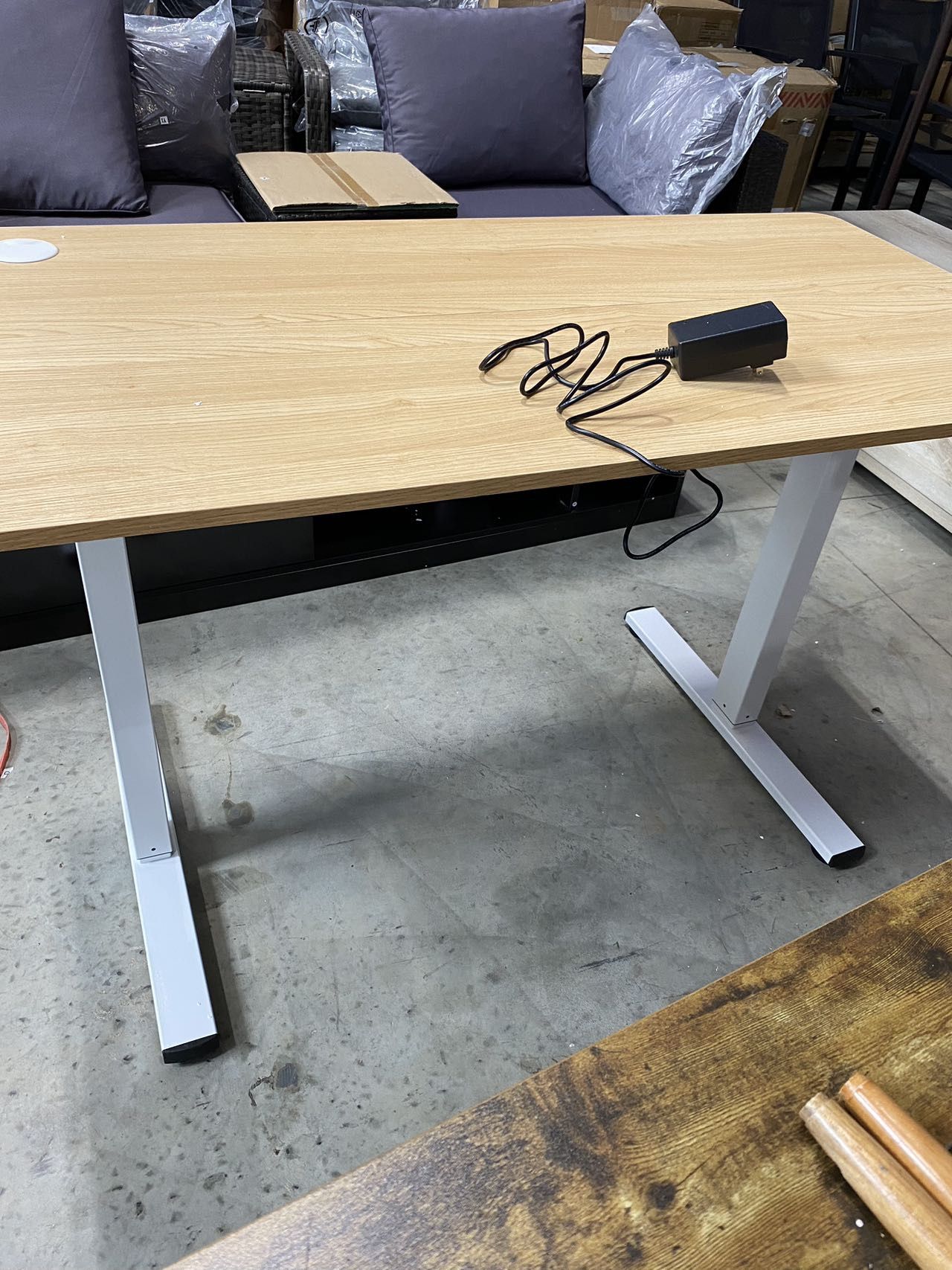 Office Additional Rising Table Electric Standing Desk - 48x 24 inch Adjustable Height Sit to Stand Up ...
