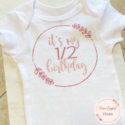 Custom Half birthday onesie