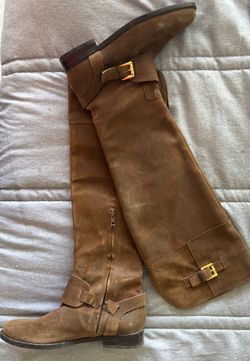 Lauren Ralph Lauren Brown suede Jeanette Harness Boot